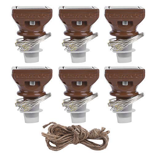 Zerodis 6PCS 20LED Bottle Cork Light, Solar String Lights Wasserdichte Weinflasche Cork Lampe für Hochzeitsfeier Dekoration für Weinflaschen, Glasflaschen, Soda-Flaschen, Bierflaschen Zerodis 6PCS 20LED Bottle Cork Light, Solar String Lights Wasserdichte Weinflasche Cork Lampe für Hochzeitsfeier Dekoration für Weinflaschen, Glasflaschen, Soda-Flaschen, Bierflaschen von Zerodis