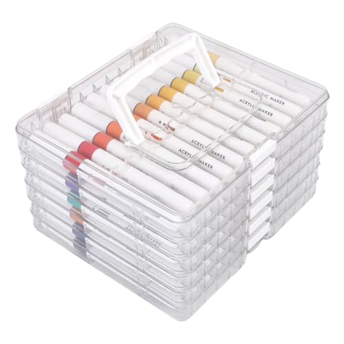 Zerodis 72 Farbe Acrylfarbenmarker Set Marker Acrylfarben Stifte Kunstbedarf für Professionelle Künstler Anfänger Rock Malerei Holzglasstoffe Dekorationen Scrapbooks 72 von Zerodis
