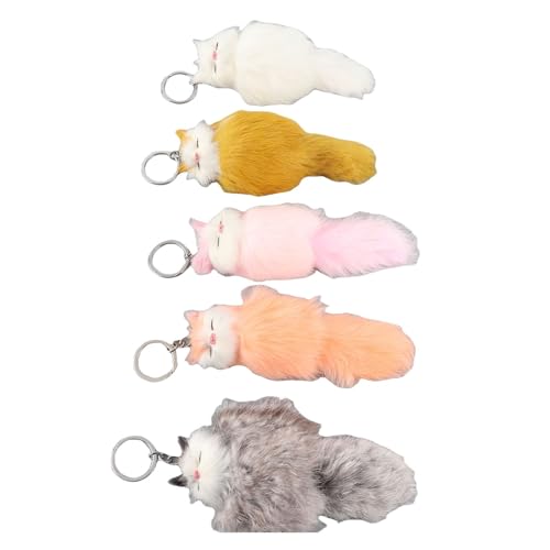 Zerodis Animal Fluffy Keychain Süße Dekoration für Auto -Bag Tragbare Schlüsselringanhänger [5pcs für Mädchen und Partys Zerodis Animal Fluffy Keychain Süße Dekoration für Auto -Bag Tragbare Schlüsselringanhänger [5pcs für Mädchen und Partys von Zerodis