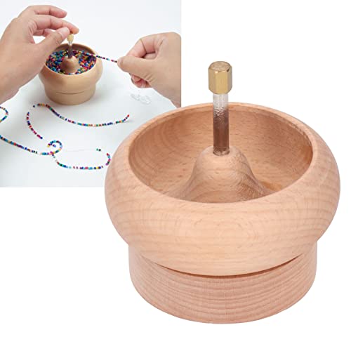 Zerodis Bead Spinner DIY Beading Turning Bowl, Shop LC Rocailles Spinner Armband Waist Beads Kit Steuerbarer Speed ​​Spin Bead Loader mit Big Eye Beading Needle zum Auffädeln und Basteln von Zerodis