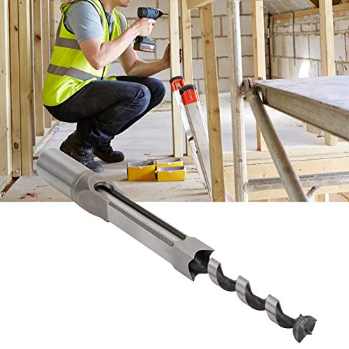Zerodis Bohrbit Holzbearbeitungsbohrer Bit 1/2 Zoll Quadrat Loch Bohrbohrer Bit Hochgeschwindigkeit Stahlholzwerkzeug mit Großem Anwinkel U-Tool für eine Effiziente Entfernung von Holzchips von Zerodis