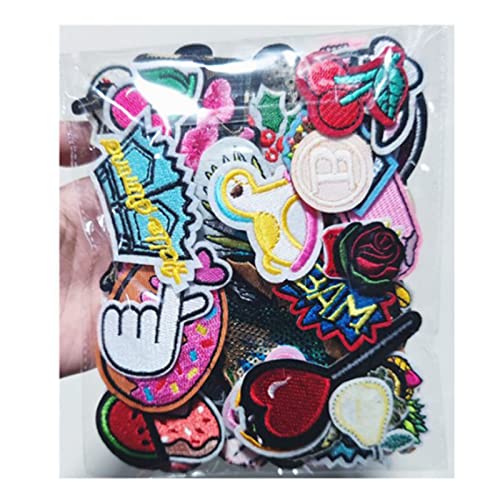 Zerodis Cartoon Stickerei Fabric Patch - Schöne Eisenflecken für Hemden - 50 Stickstücke von Zerodis