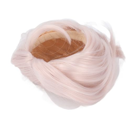 Zerodis Doll Zentrale Abteilung Kurzer Perücke Formbares Weiches Seidenhaar für Kugelgelenkpuppen, Simulations Kopfhaut, Mesh -Stoffkappe für Mechanische Puppen (#1) von Zerodis