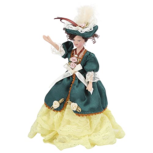 Zerodis Dollhouse -Leute, Hübsche Dame mit Langem Grün von Zerodis