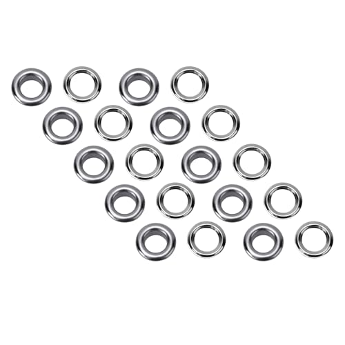 Zerodis Fabric Tools Kit Metall -Grommet Nieten 8mm Innendurchmesser Ledercraft -Befestigungsmittel Kit mit Feiner Arbeitskunst Messing Nieten für Stoff Planenvorhänge 300 Set Messing (GRAY) von Zerodis