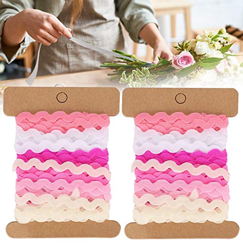 Zerodis Farb Zickzackband Langlebige Nähdekoration für DIY -handgefertigte Material 2PCs für Hochzeitskleid Wohnheimdekoration (9) von Zerodis
