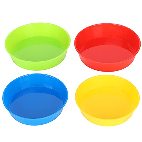 Farbe Kunststoff-Farbschale, 4PCS Kinderkunst-Zeichenablage Student Craft DIY Runde Paletten Zubehör für Acrylöl Aquarell von Zerodis