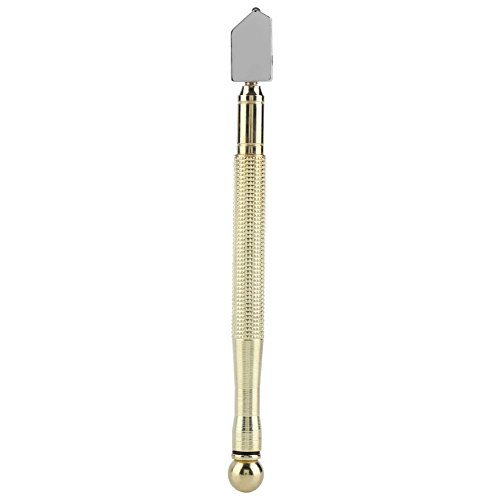 Zerodis Glasschneider Professionelle Metallgriff Glas Cutter Werkzeug Schneidwerkzeug für Glas Fliesen Spiegel Flasche Mosaik(Copper Handle) von Zerodis