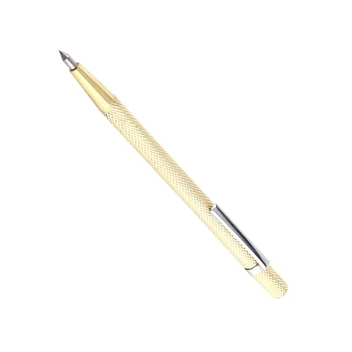 Zerodis Glasschreiber Dünnmarke Gravurstift -Werkzeug Zum Genauen Schreiben auf Glas- und Fliesen Legierungs Silber 5,7 Zoll (GOLD) von Zerodis
