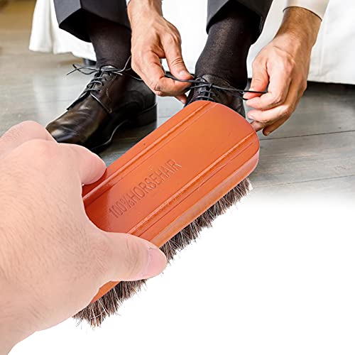 Zerodis Hölzerne Holzschuhe Bürsten in Zoet Haar Haren Werkzeuge Nettaiteur für Gekleidete Schuhe (Mahagoni Medium) von Zerodis