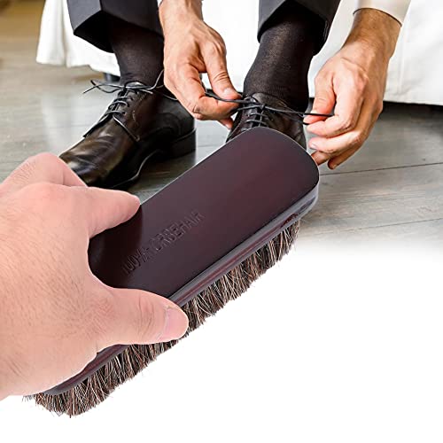 Zerodis Hölzerne Holzschuhe Bürsten in Zoet Haar Haren Werkzeuge Nettaiteur für Gekleidete Schuhe (Mahagoni große Größe) von Zerodis