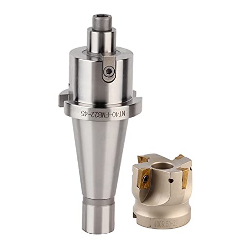 Zerodis Hohe Genaue Genaue Winkelmahlschneider, BAP400R-50-22-4T Cutter mit NT40-FMB22 Collet Chuck Holder für APMT1604 Mahleinsätze, CNC-Halter Hoher Härte (NT40-FMB22+50 Cutterplatte+1604APMT Zerodis Hohe Genaue Genaue Winkelmahlschneider, BAP400R-50-22-4T Cutter mit NT40-FMB22 Collet Chuck Holder für APMT1604 Mahleinsätze, CNC-Halter Hoher Härte (NT40-FMB22+50 Cutterplatte+1604APMT von Zerodis