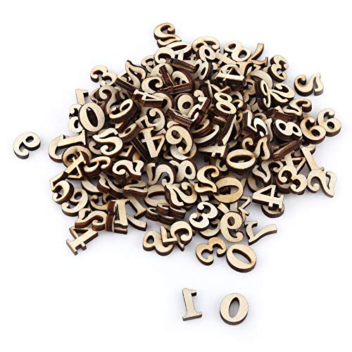 Zerodis Holzbuchstaben, unvollendeter Kindergarten Holzalphabet zum Basteln DIY Art Decoation Kinder Früherziehungsspielzeug(Figure, 12) von Zerodis
