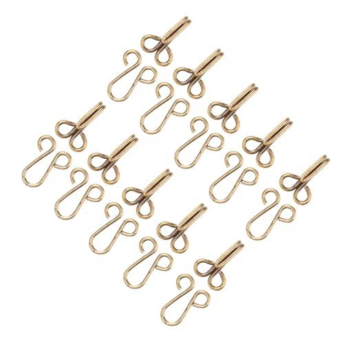 Zerodis Langlebige Pelzmantelbefestigungen Feine Handwerkskunst 10 PCs Haken für Unterwäsche Metallhaken High-End-Kleidung (Schnallen Sie den Bronzkragenhaken mit einem) von Zerodis