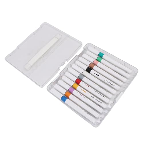 Zerodis Malenwerkzeuge Stift Mehrzweckfarbenmarker Fine Tipp Zeichnungsstift mit Ergonomischem Design Glättung Schreiben mit Aufbewahrungsbox für Kunsthandwerk Vorräte 12 Farben Acrylfarbe Zerodis Malenwerkzeuge Stift Mehrzweckfarbenmarker Fine Tipp Zeichnungsstift mit Ergonomischem Design Glättung Schreiben mit Aufbewahrungsbox für Kunsthandwerk Vorräte 12 Farben Acrylfarbe von Zerodis