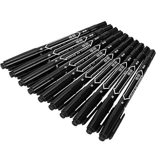 Zerodis Marker-Stifte Chinchilla Walking-Kabelbaumweste, Doppelte Zeichnungsstifte, Schnellrockentinte, für Graffiti, Skizzieren, Notizenbetrieb (BLACK) von Zerodis