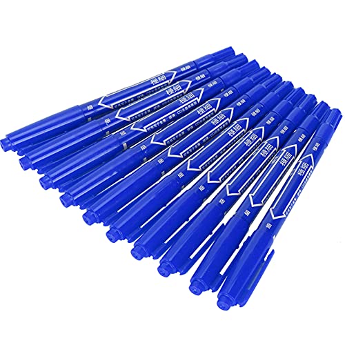 Zerodis Marker-Stifte Chinchilla Walking-Kabelbaumweste, Doppelte Zeichnungsstifte, Schnellrockentinte, für Graffiti, Skizzieren, Notizenbetrieb (BLUE) von Zerodis