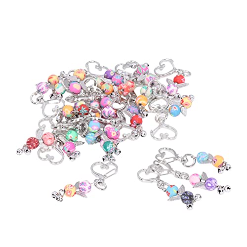 Zerodis Metall-Engelsflügel-Schlüsselanhänger mit Bunten Perlen für Party, 30 Stück Schlüsselanhänger Zur Dekoration von Zerodis