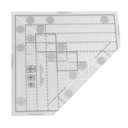 Zerodis Nähen Lineal, Klares Acryl -Quilt -Template -Kit Wiederverwendbares Netzmarkierungsmarkierungsmarkierungsmarkierungs -Lineal Patchwork -Werkzeug Genauige Skala Schneiden Anti von Zerodis
