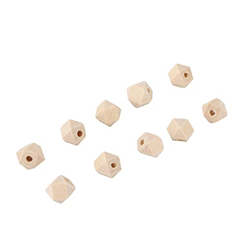 Zerodis Oktagonale Holzperlen Haltbar Handgefertigte Schmuckmaterialien für Halsketten Schlüsselanhänger - Ideal für Handwerk und Malerei Kreationen von Zerodis