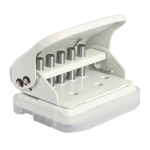 Zerodis Papierloch Puncher, 5 Loch Mini Puncher für DIY Crafts Scrapbooking Home School Office Nutzung (WHITE) von Zerodis