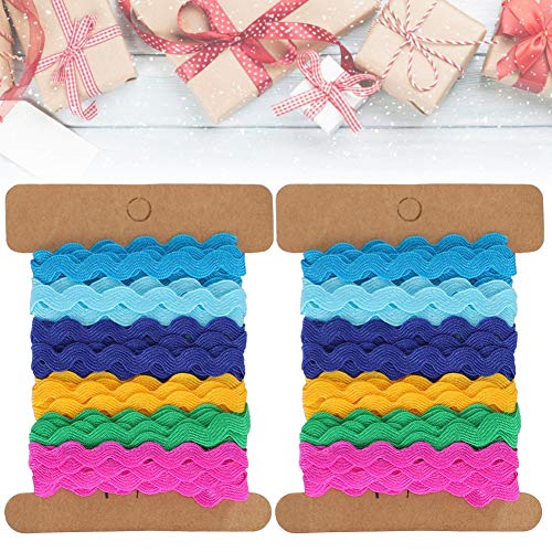Zerodis Praktisch Farbenfrohes Bandpaket für DO -ing -selbst handgefertigte Kreationen und Nähprojekte 8 Mm für Geschenkbrader oder Heimdesign [2 PCs] (1) von Zerodis