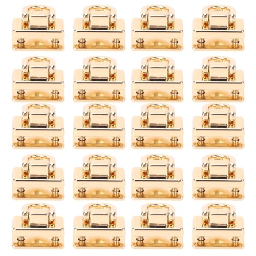 Zerodis Praktische 20pcs D Ring Nieten mit Schraube für Lederhosen Hut Rucksack 360 Rotatable Bolzen Kit 12.5 X 19,5 Mm (GOLD) von Zerodis