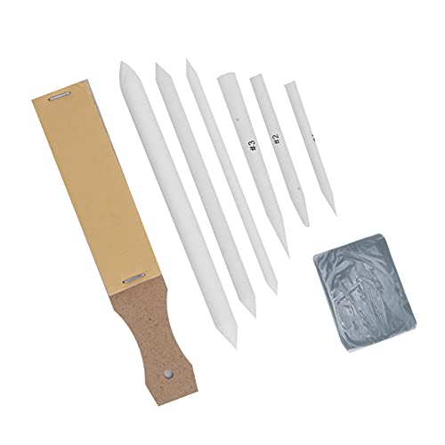 Zerodis Professionelle Skizzenzeichnung Mischstümpfe Set mit Radiergummi und Sandbrett für Künstler, 8 Stück Set für Skizzenmalerei -Enthusiasten von Zerodis