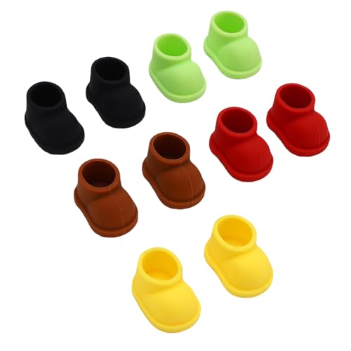 Zerodis Puppenschuhe, 5 Paar Süße Mini Silicon Finger Boots Kleidung Outfit Accessoires Kompatibel für 17 cm Puppen von Zerodis