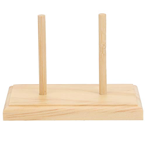 Zerodis Rack mit Einer Spule mit Hölzerne Stickereispule, Port des Tragbaren Drahthafens für Naht und Handwerk, Organizer mit 2 Baum für Shortpoint -Liebhaber, Holzdrahtständer für Handwerksmänner von Zerodis