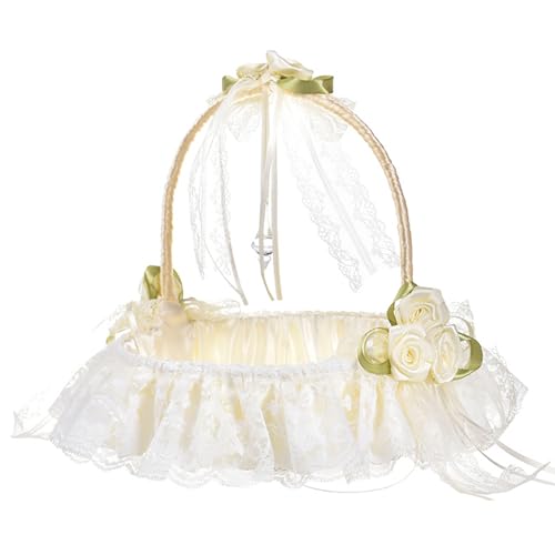 Zerodis Romantischer Blumenkorb, Hochzeit, Weißer Blumenkorb, Elegantes Aussehen, Schön, Praktisch für Fotografie für Hochzeit Zerodis Romantischer Blumenkorb, Hochzeit, Weißer Blumenkorb, Elegantes Aussehen, Schön, Praktisch für Fotografie für Hochzeit von Zerodis