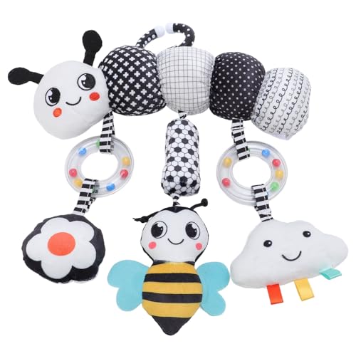 Zerodis Schwarz -weißes Bett Hängendes Handgefertigtes Spielzeug aus Plüsch mit Windbrötchen für Baby- oder Krippenwagen oder Kinderbett Zerodis Schwarz -weißes Bett Hängendes Handgefertigtes Spielzeug aus Plüsch mit Windbrötchen für Baby- oder Krippenwagen oder Kinderbett von Zerodis