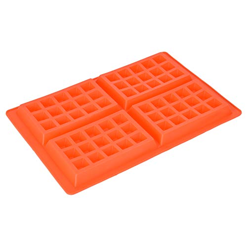 Zerodis Silikon Nestle Wafles Formen Schokoladenpaste (4-contiguelles Quadrat) von Zerodis