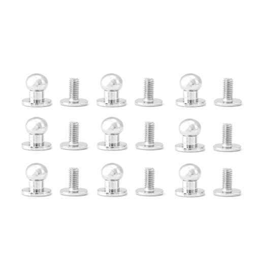 Zerodis Solid Copper Nagel Nietknopf für Lederzubehör 20 STCS Round Head (8 * 6 Mm Silber) von Zerodis
