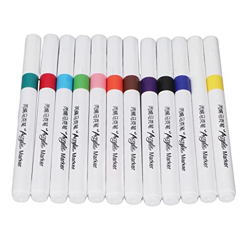 Zerodis Tinte auf Wasserbasis Tinte Acrylfarbe mit Gleichmäßiger für -Malerei, Vielfalt der Schreiberfahrung, 12 Farben (12 Farben) von Zerodis