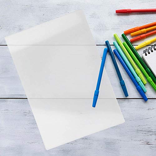 Zerodis Transparentes Schrumpfblatt Langlebiger Heatshhrink Kunststoff für DIY -Schlüsselbund -Anhänger, Zubehör, 10pcs (0,3 mm transparent - nicht poliert 20x29cm) von Zerodis