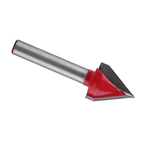 Zerodis Tungsten Carbide V Groove Router Bit Edgebehandlung & Rillenbits Winkel CNC Router Bit Holzbearbeitungswerkzeug für Professionelle -Projekte Tungsten Carbide V Groove Geeignet (6*16 mm*60) von Zerodis
