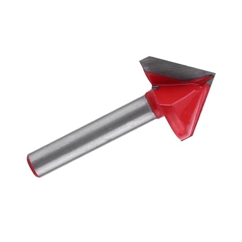 Zerodis Tungsten Carbide V Groove Router Bit Edgebehandlung & Rillenbits Winkel CNC Router Bit Holzbearbeitungswerkzeug für Professionelle -Projekte Tungsten Carbide V Groove Geeignet (6*22 mm*90) von Zerodis
