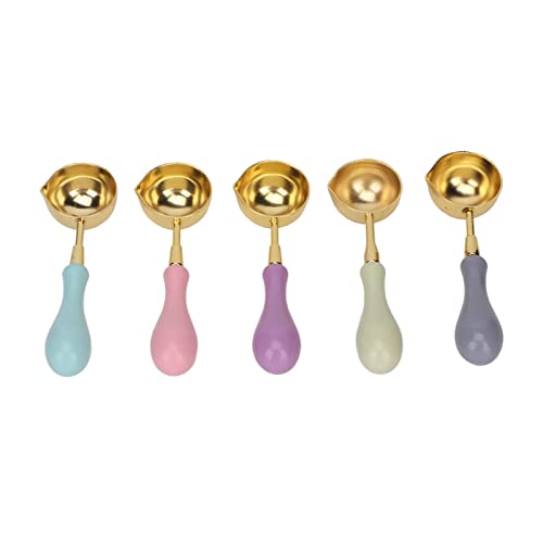 Zerodis Wachsschmelzlöffel Set, Holzgriff Kupferlöffel für Wachsstempel, Handwerkstool, 5 -Packung, Ideales Wachswerkzeug, Anwendungsbereich Zerodis Wachsschmelzlöffel Set, Holzgriff Kupferlöffel für Wachsstempel, Handwerkstool, 5 -Packung, Ideales Wachswerkzeug, Anwendungsbereich von Zerodis