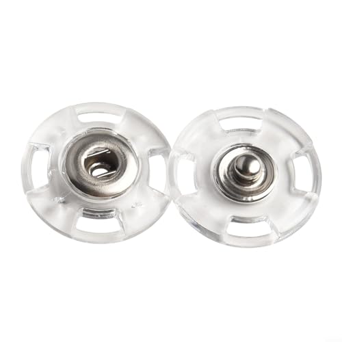 Transparente Druckknöpfe, 10 Paar unsichtbare Knöpfe für Kleidung und Bastelprojekte (40 l = 25,0 mm) von Zeroupshop