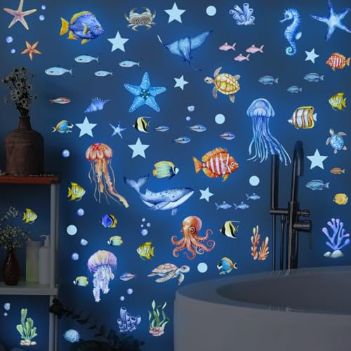 Zeroupshop Leuchtende Meerestier-Wandaufkleber, leuchtet im Dunkeln, Unterwasser-Aufkleber für Schlafzimmer, fluoreszierende Meerestiere, Dekoration für Kinderzimmer, einfach anzubringen, 3 Stück Zeroupshop Leuchtende Meerestier-Wandaufkleber, leuchtet im Dunkeln, Unterwasser-Aufkleber für Schlafzimmer, fluoreszierende Meerestiere, Dekoration für Kinderzimmer, einfach anzubringen, 3 Stück von Zeroupshop