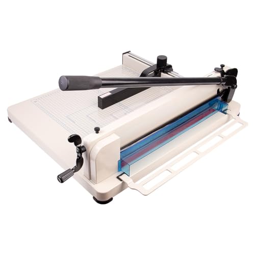 Professioneller Stapelschneider A3, Guillotine Papierschneider 400 Blatt, Heavy Duty Stapelschneider mit doppeltem Sicherheitsschutz zum Schneiden von Papier, Leder, PVC, Vliesstoffen von Zertylre
