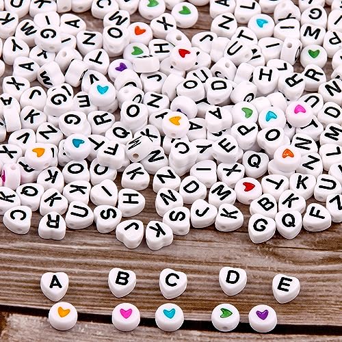 Buchstabenperlen, ZesNice 1500 Stück Buchstaben Perlen Herz Perlen Nummer Beads Gummiband für Armbänder, Perlen zum Auffädeln, Bastelset für Armband Haarband Schmuck Basteln Buchstabenperlen, ZesNice 1500 Stück Buchstaben Perlen Herz Perlen Nummer Beads Gummiband für Armbänder, Perlen zum Auffädeln, Bastelset für Armband Haarband Schmuck Basteln von ZesNice
