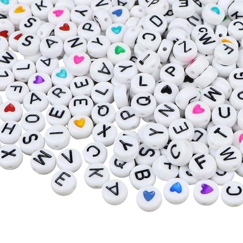 Buchstabenperlen für armbänder ZesNice 1500 Stück Buchstaben Perlen zum Auffädeln, A-Z für mit Herz Perlen, Weiß Rund 7mm, Bastelset Schmuck DIY Herstellung Basteln Buchstabenperlen für armbänder ZesNice 1500 Stück Buchstaben Perlen zum Auffädeln, A-Z für mit Herz Perlen, Weiß Rund 7mm, Bastelset Schmuck DIY Herstellung Basteln von ZesNice