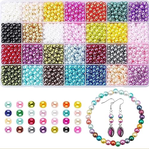 ZesNice Armbänder Selber Machen, 1960 Stück Perlen für Auffädeln, Perlenset Erwachsene, Beads for Jewellery, Bastelperlen Bastelzubehör Schmuck Basteln Bastelset von ZesNice