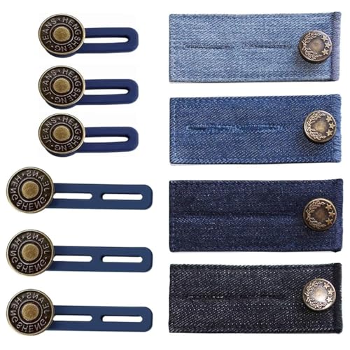 10stück Hosenbunderweiterung, Hosenerweiterung Schwangerschaft, Verstellbarer Hosenknopf Verlängerung, Hosenerweiterung für Jeans Röcke Hosen Umstandshose Unisex(Mehrere Farben) von ZesNxj
