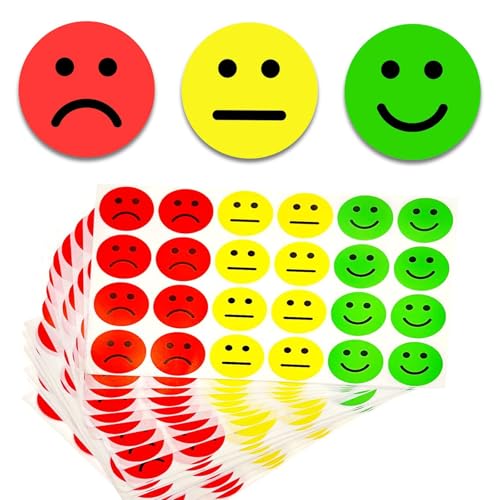 1440 Stück Smiley Aufkleber, Smiley Sticker, Sticker Smiley, Aufkleber Smiley für Moderationskarten Moderationskoffer Belohnungssticker Geschenkdekorationen Partydekorationen 1440 Stück Smiley Aufkleber, Smiley Sticker, Sticker Smiley, Aufkleber Smiley für Moderationskarten Moderationskoffer Belohnungssticker Geschenkdekorationen Partydekorationen von ZesNxj