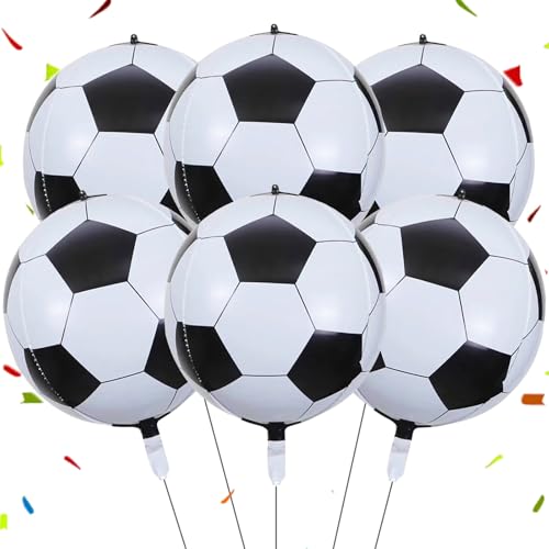 6 Stück Fussball Luftballon, Fussball Deko Set für Kindergeburtstag, 3D Fußball Luftballon für Partydeko, Helium Luftballon Fussball Thema Deko 6 Stück Fussball Luftballon, Fussball Deko Set für Kindergeburtstag, 3D Fußball Luftballon für Partydeko, Helium Luftballon Fussball Thema Deko von ZesNxj