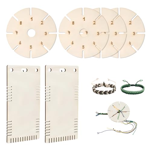 6 Stück Knüpfstern, Kumihimo Flechtscheibe, Strickscheibe Set mit 4 Runden Flechtscheiben und 2 Quadratisc, Knüpfstern Aus Holz für DIY Armbänder Geburtstag Festival Geschenke Spuckendes Lama 6 Stück Knüpfstern, Kumihimo Flechtscheibe, Strickscheibe Set mit 4 Runden Flechtscheiben und 2 Quadratisc, Knüpfstern Aus Holz für DIY Armbänder Geburtstag Festival Geschenke Spuckendes Lama von ZesNxj