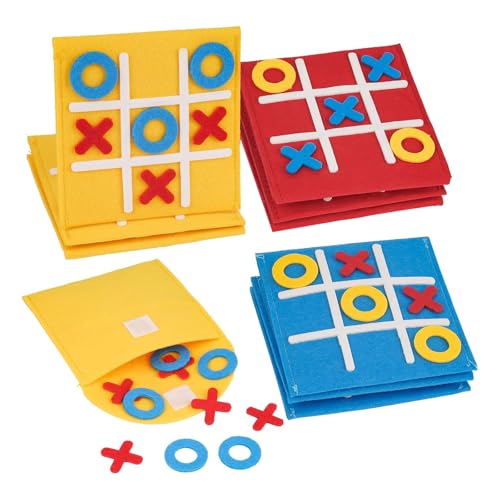 9 Stück Mini Set als Mitgebsel Kindergeburtstag, Tic Tac Toe Spiel, Kindergeburtstag Gastgeschenke, Bunte Filz-Spielzeuge für Partys, Pinata Füllung, Wundertüten & Geburtstagsfeiern (Mehrfarbige) von ZesNxj